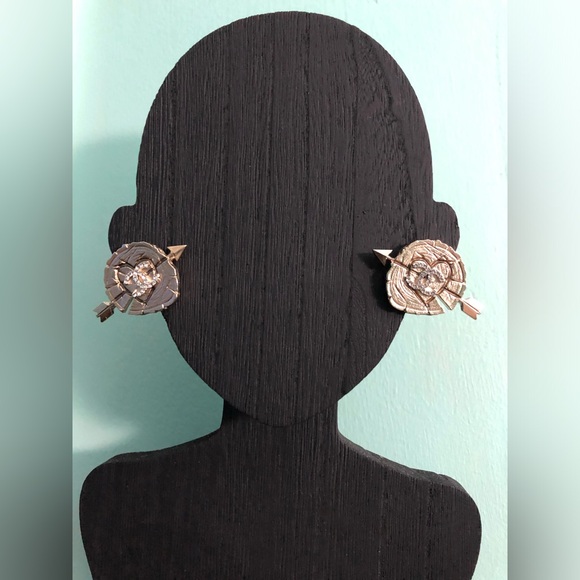 🔥🔥Chanel Extremely Rare “❤️‍🔥CC Young Love❤️‍🔥” Gold Plated Stud Earrings - Picture 3 of 8